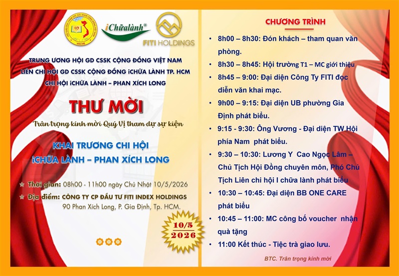 MỪNG KHAI CHƯƠNG CHI HỘI FITI HOLDING TẠI PHAN XÍCH LONG