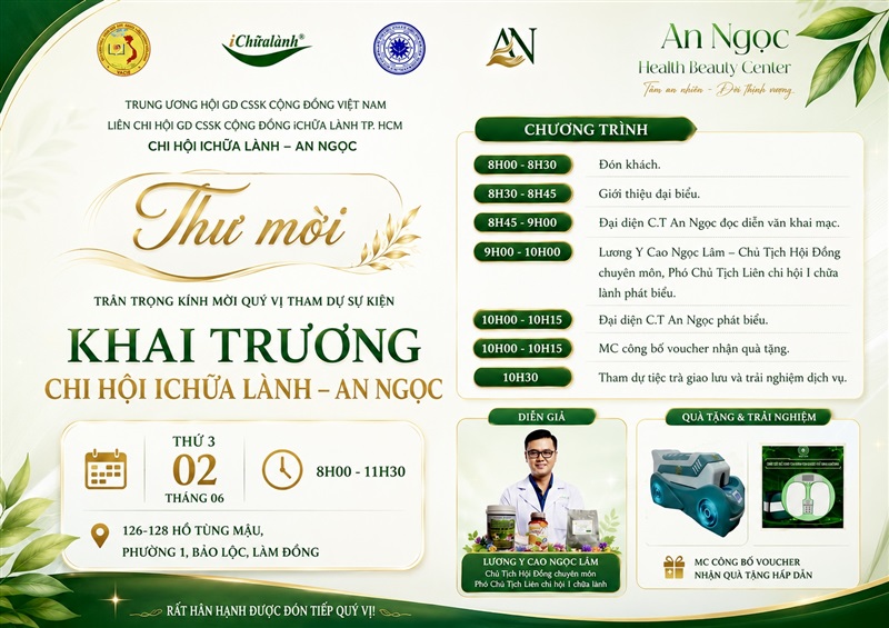 CHƯƠNG TRÌNH KHAI CHƯƠNG CHI HỘI AN NGỌC TẠI BẢO LỘC